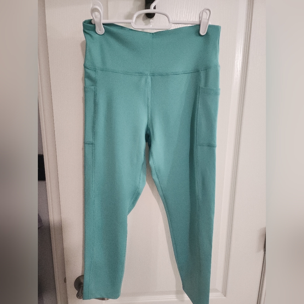 Bally Turquoise Crop Leggings